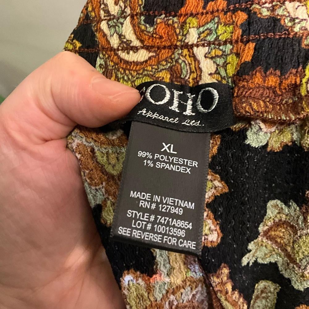 Soho Apparel Paisley Soft Pants NWT - Picture 6 of 8